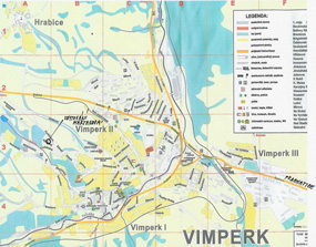 mapa Vimperka | Karte des Vimperks | map of Vimperk